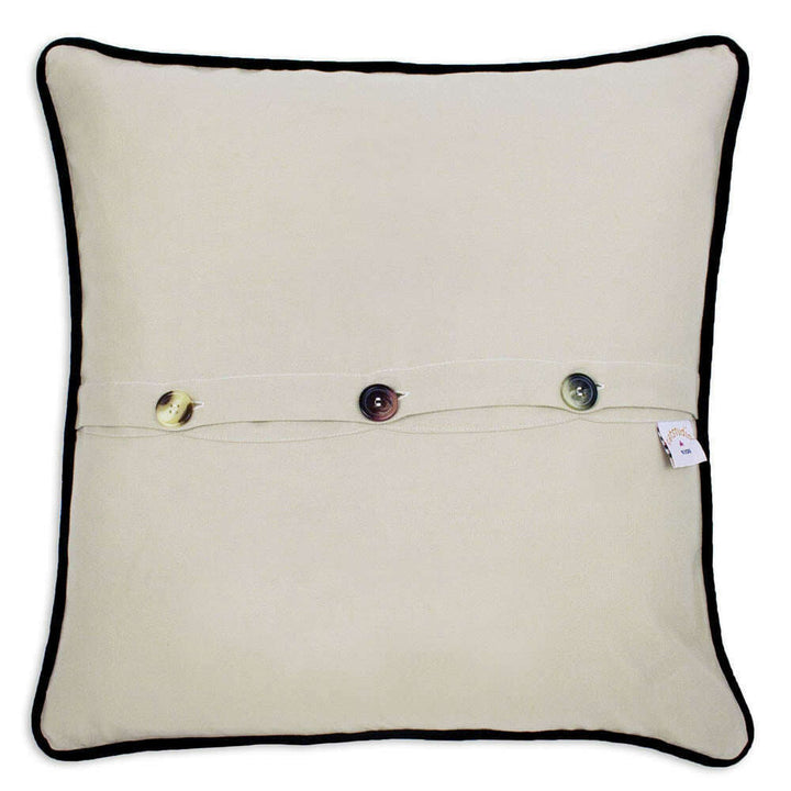 Portland, ME Hand-Embroidered Pillow by CatStudio