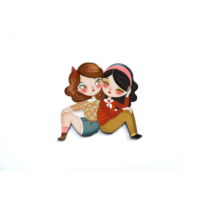 Puzzle with redhead girl brooch