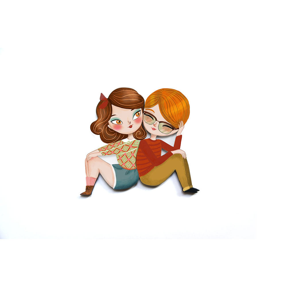 Puzzle with redhead girl brooch