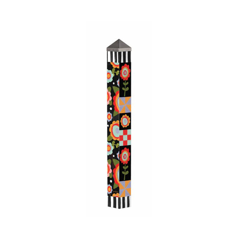 Quilts and Flowers 40" Address Pole by Studio M