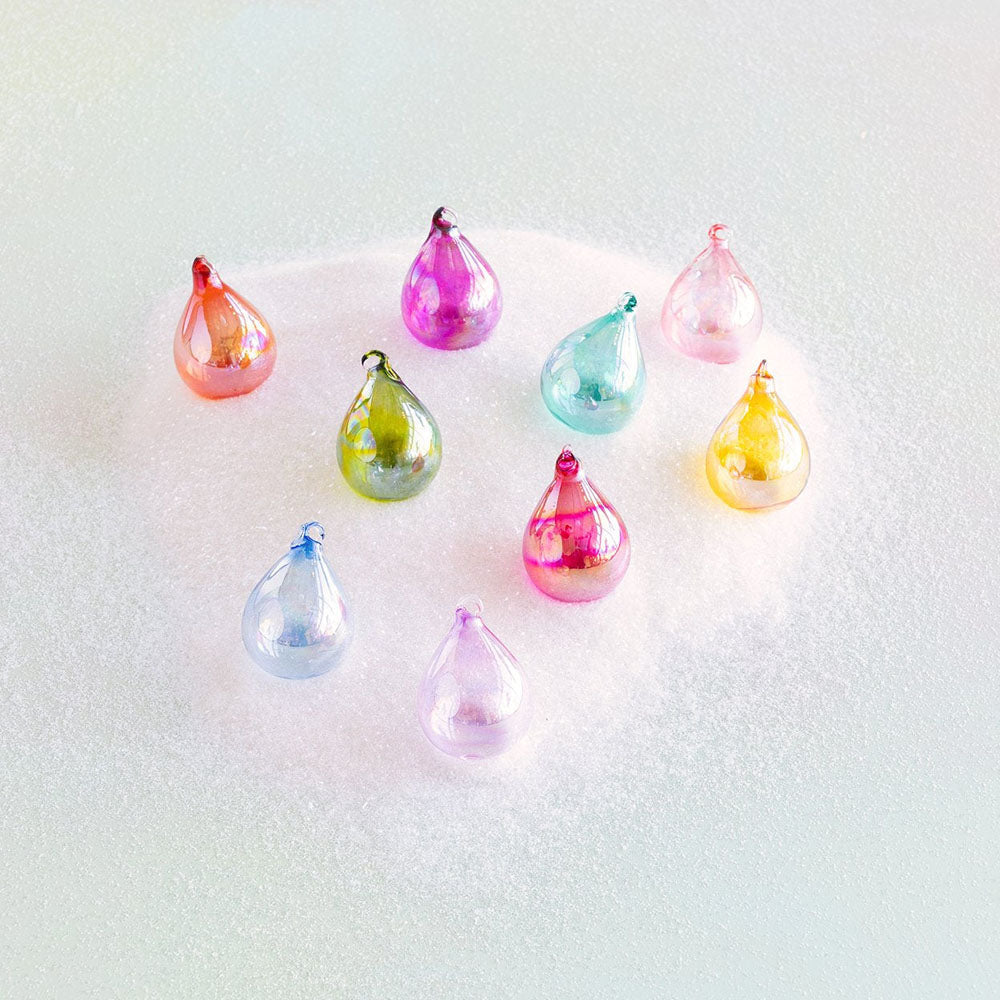 Rainbow Raindrop Ornament, Boxed Set of 9 by GlitterVille