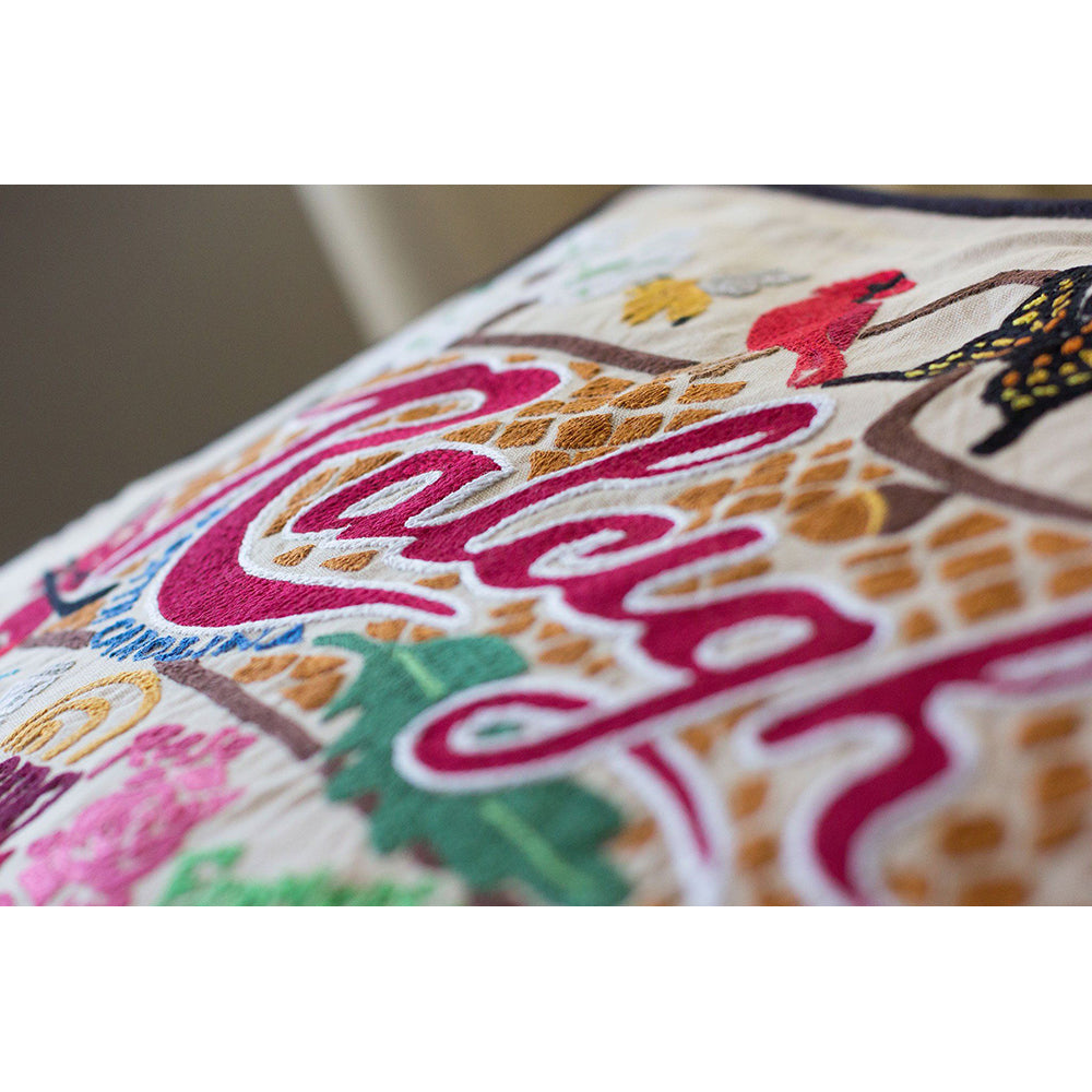 Raleigh Hand-Embroidered Pillow by Cat Studio