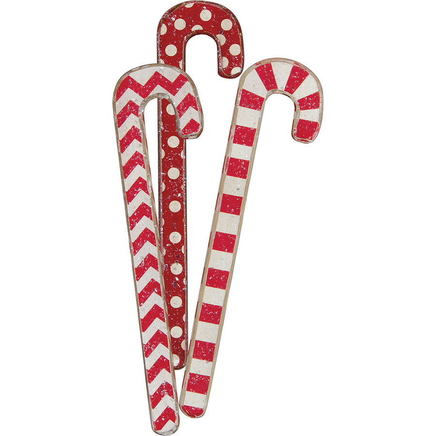 Red Candy Canes By Primitives by Kathy