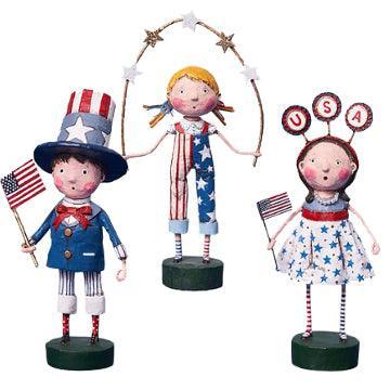 Red, White & Blue Patriotic Set of 3 by Lori Mitchell - Quirks!