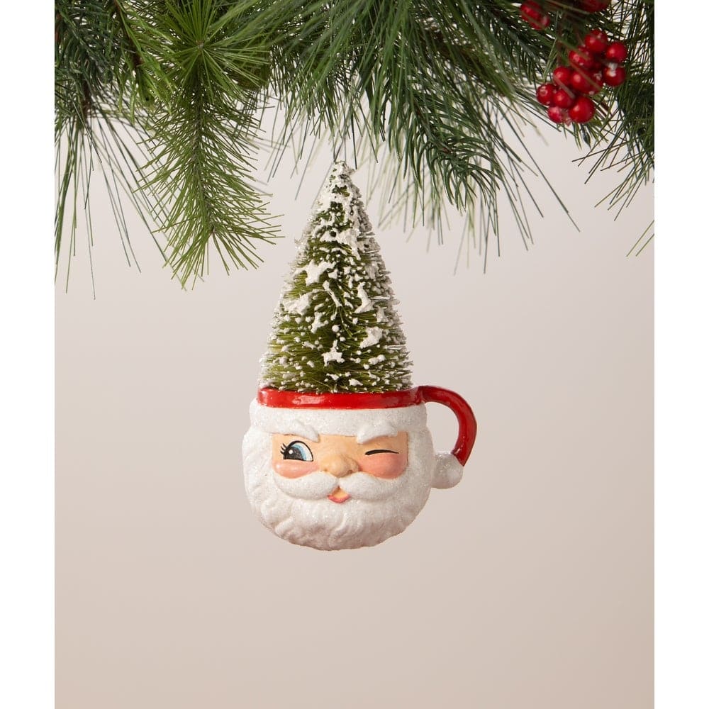 Retro Santa Mug Ornament by Bethany Lowe