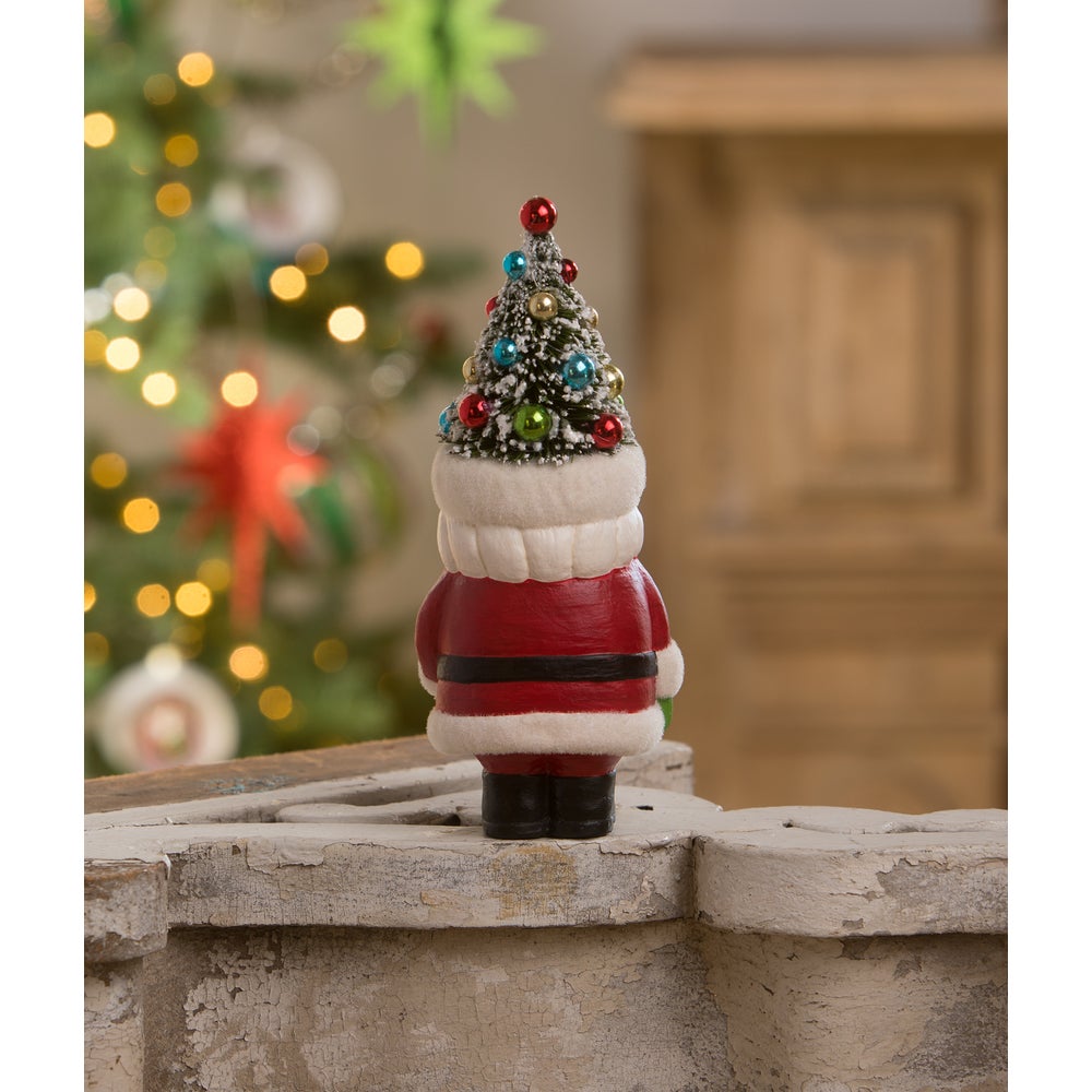Retro Santa with Candy Cane and Tree Hat by Bethany Lowe