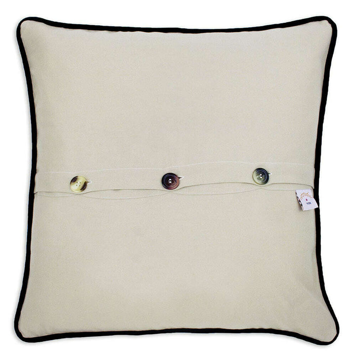 Rhode Island Hand-Embroidered Pillow