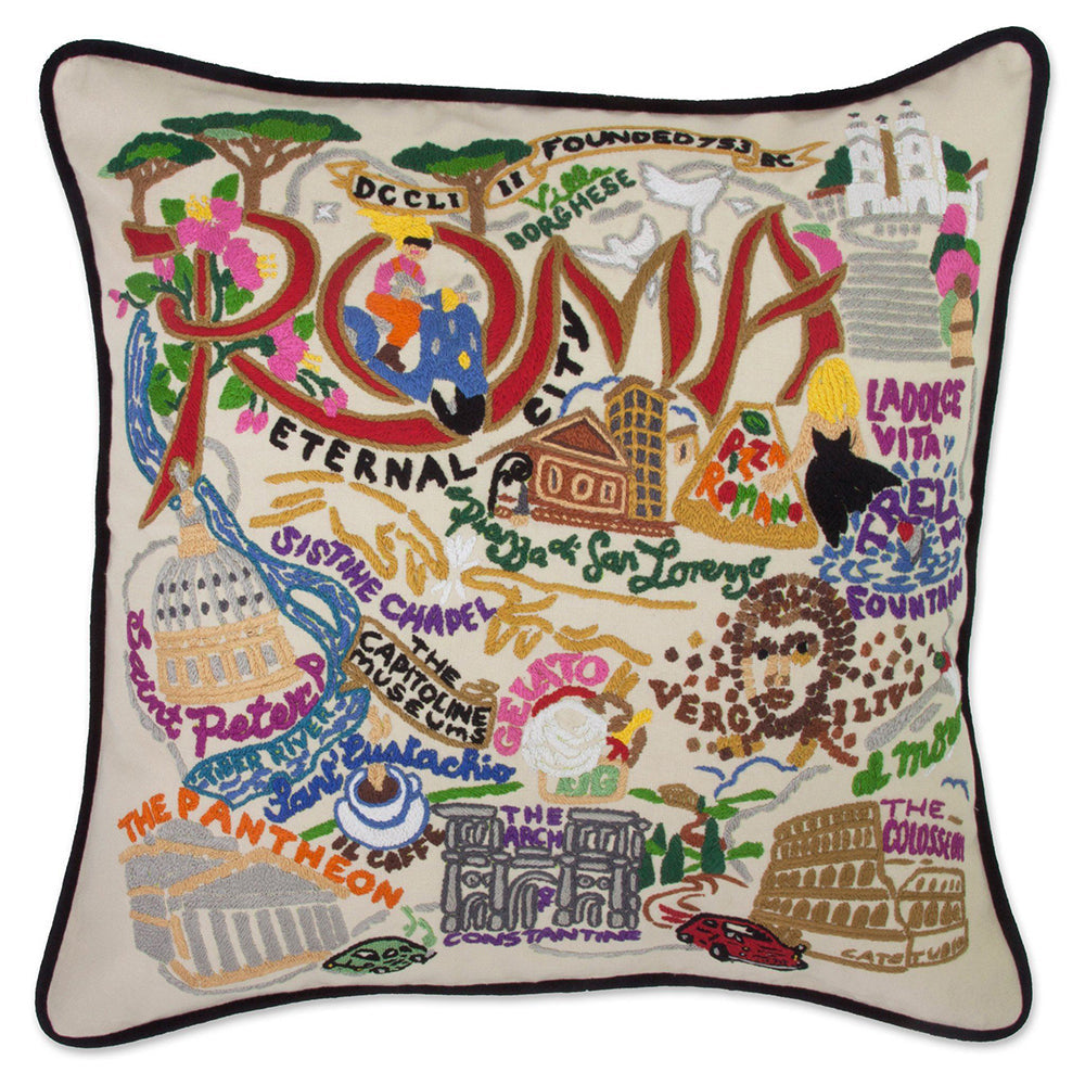 Roma Hand-Embroidered Pillow