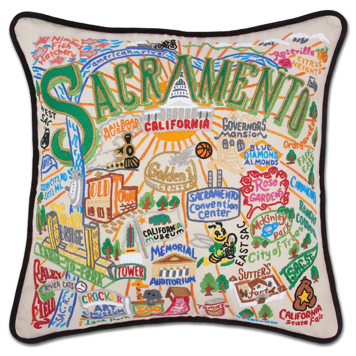 Sacramento Hand-Embroidered Pillow