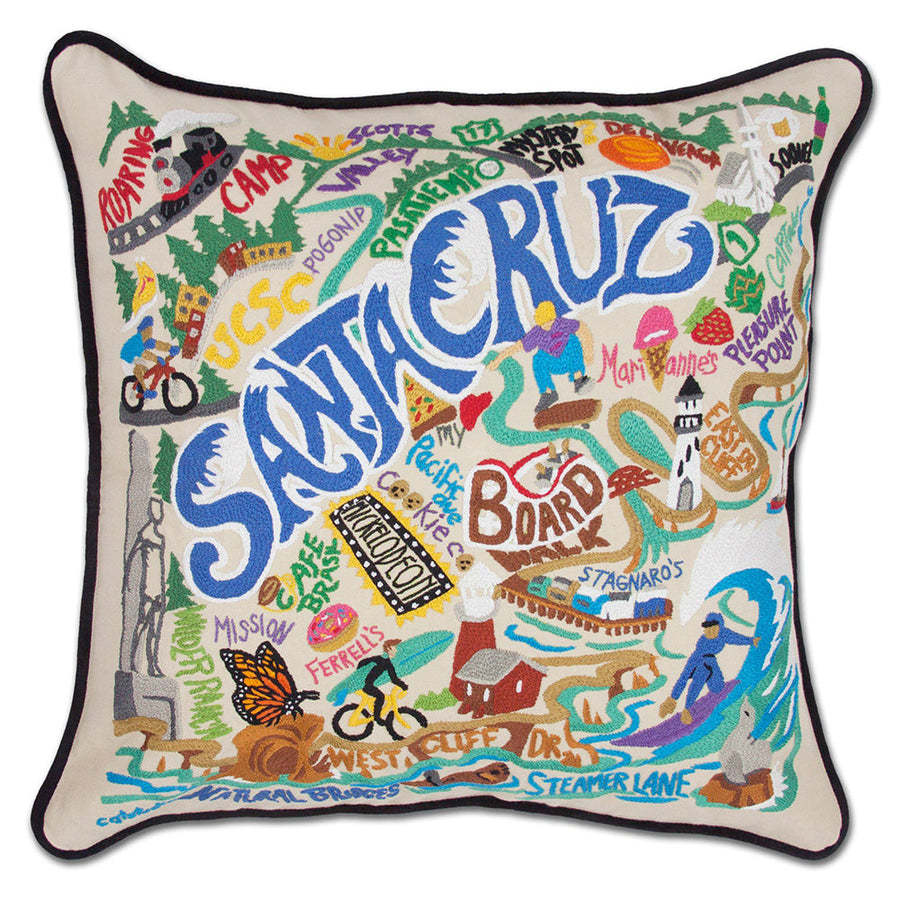 Santa Cruz Hand-Embroidered Pillow