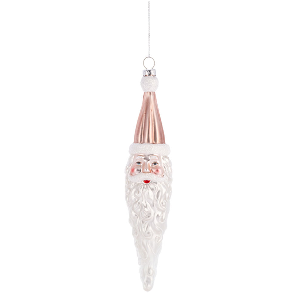 Pinkmas Santa Icicle Ornaments (4 pc. ppk.) by Ganz 