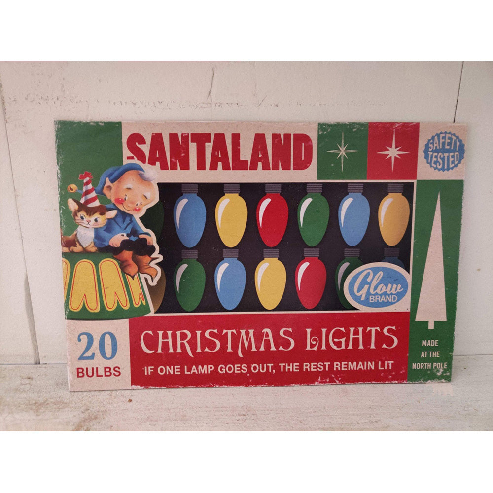 Santaland Christmas Lights Box Art Wood Cutout by Sawmill Shop