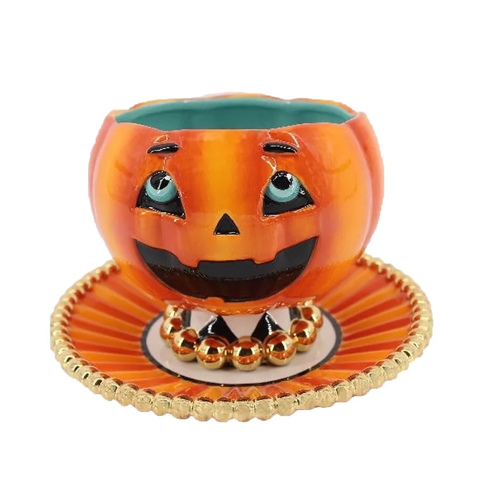 Set of 2 Pumpkin Bowl and Plate by December Diamonds