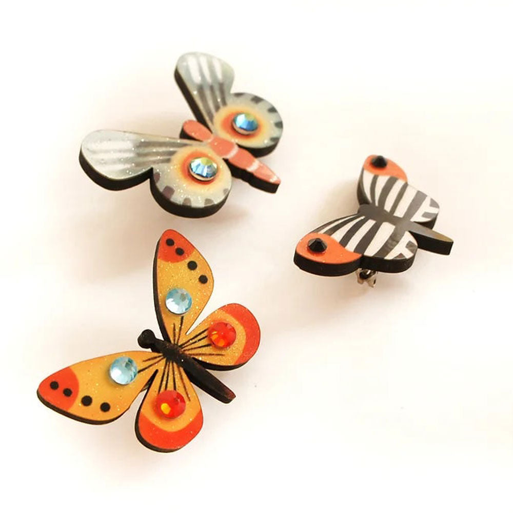 Set of 3 Butterfly Brooches by LaliBlue image 1