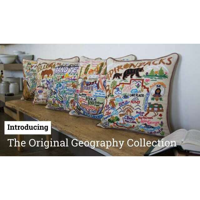 South Carolina Hand-Embroidered Pillow