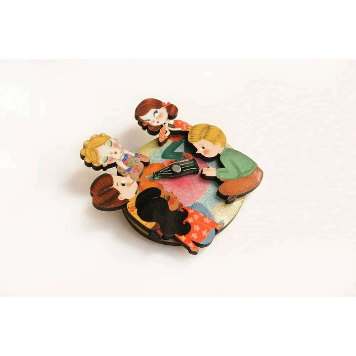 Bottle Game Brooch by Laliblue