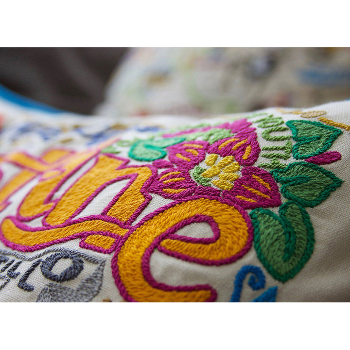 St. Augustine, FL Hand-Embroidered Pillow