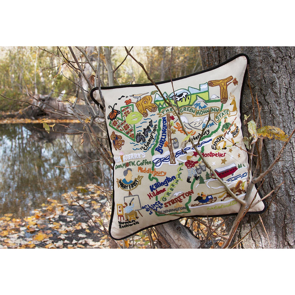 Vermont Hand-Embroidered Pillow