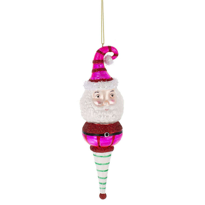 Vintage Santa Reflector Glass Ornaments Set of 3 – view 2