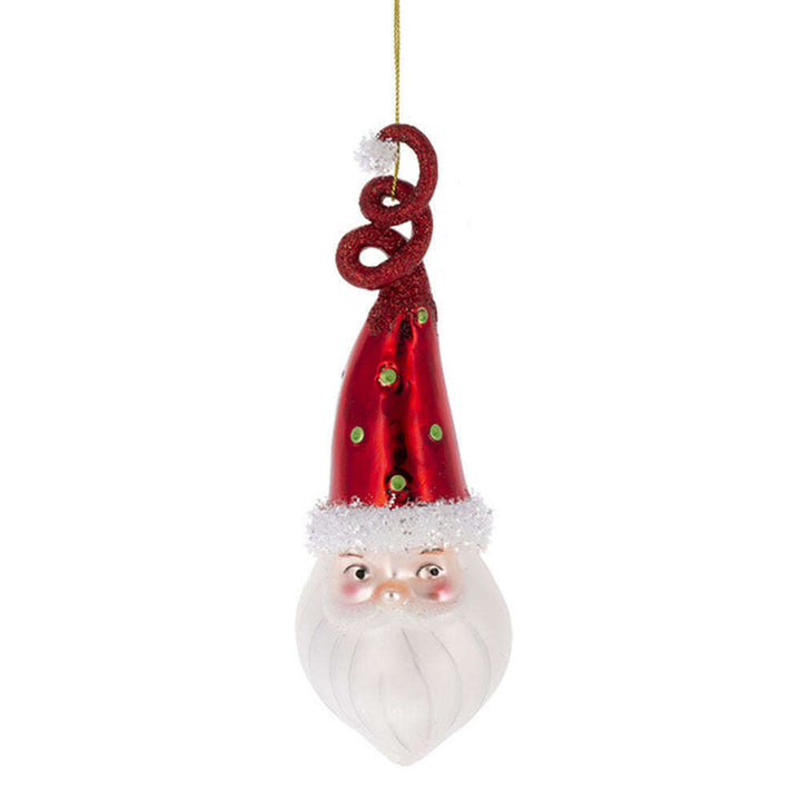 Vintage Santa Reflector Glass Ornaments Set of 3 – view 4