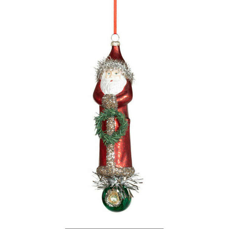 Vintage St. Nick Glass Ornament by Park Hill