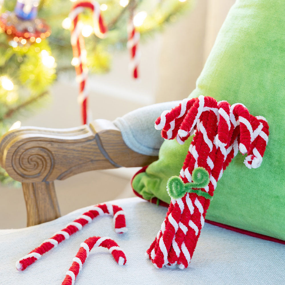 Vintage-Style Chenille Candy Cane Bundles by Park Hill