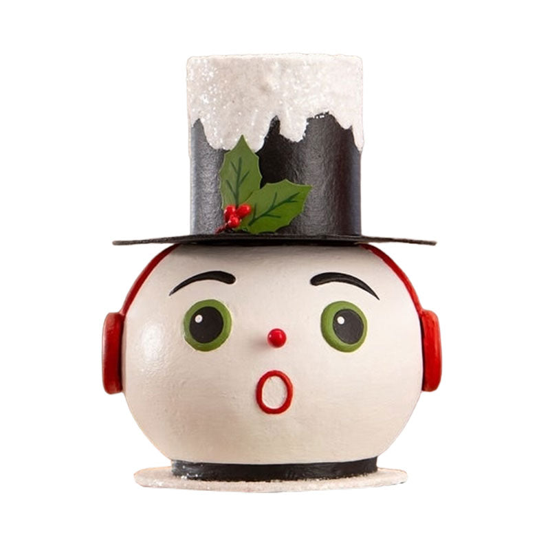 Vintage Surprised Snowman Container by Bethany Lowe
