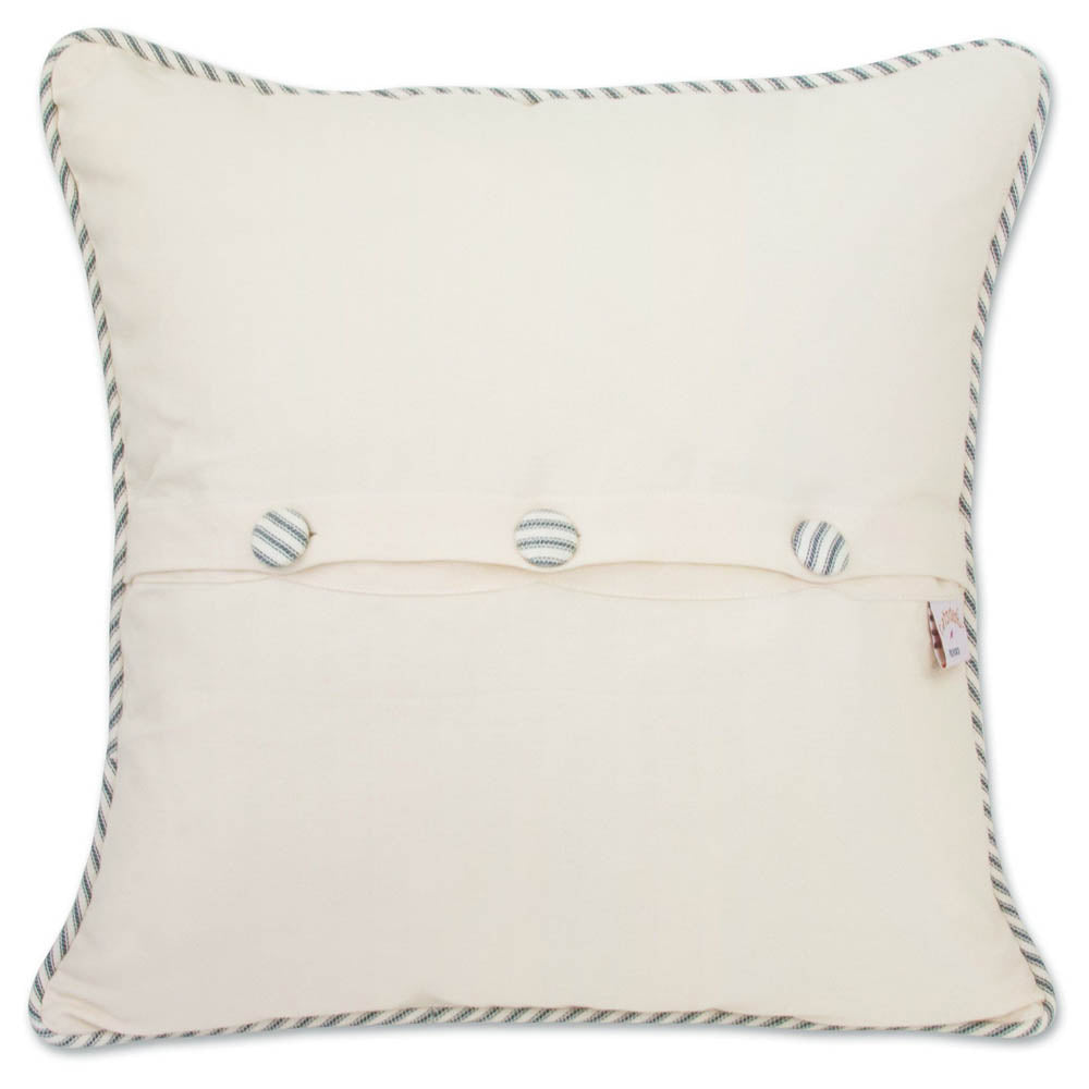Virginia Beach Hand-Embroidered Pillow by CatStudio