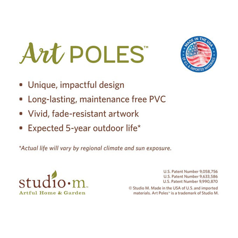 Washed Stripe 40" Address Pole by Studio M