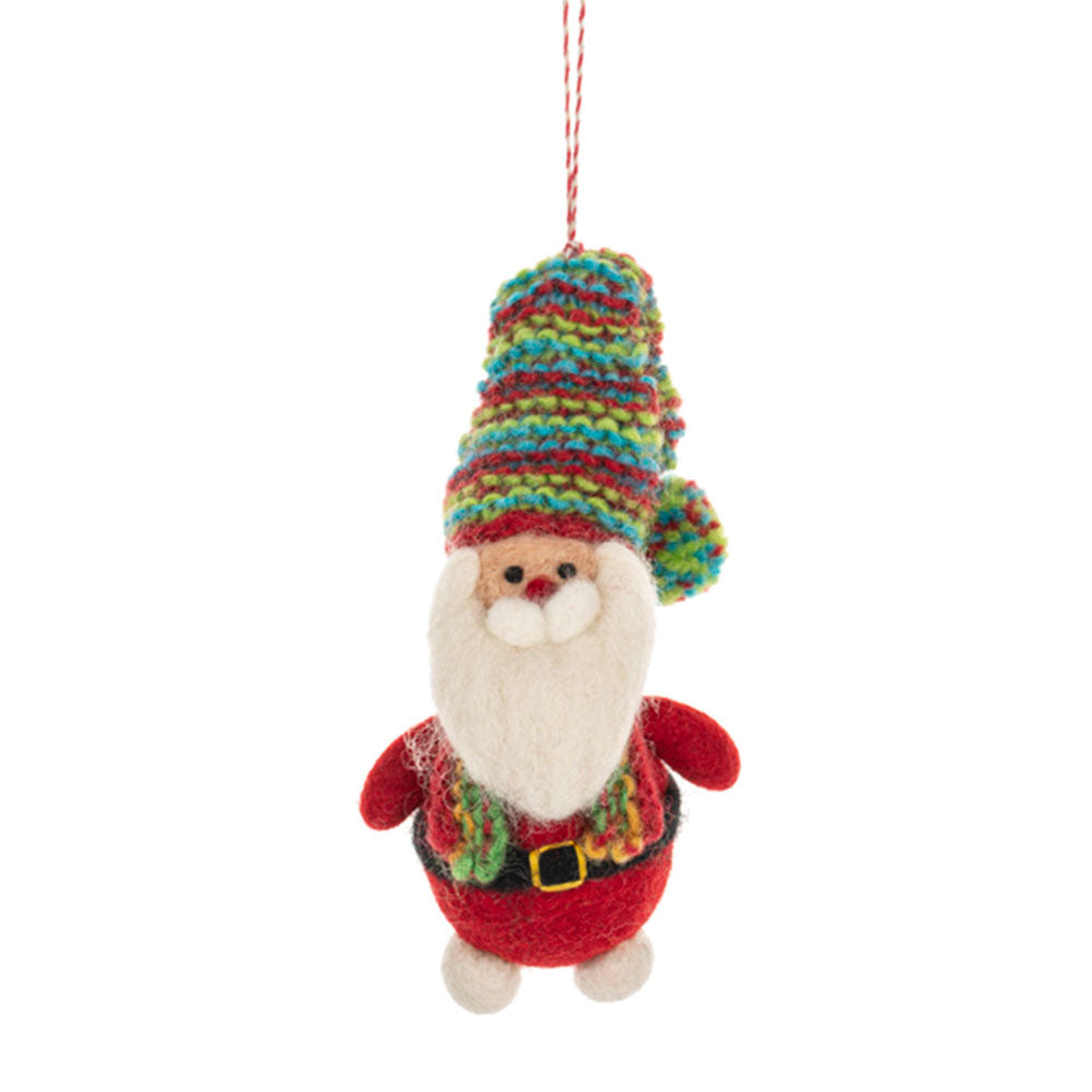Wool Santa & Snowman Ornaments (4 pc. ppk.) by Ganz image 1