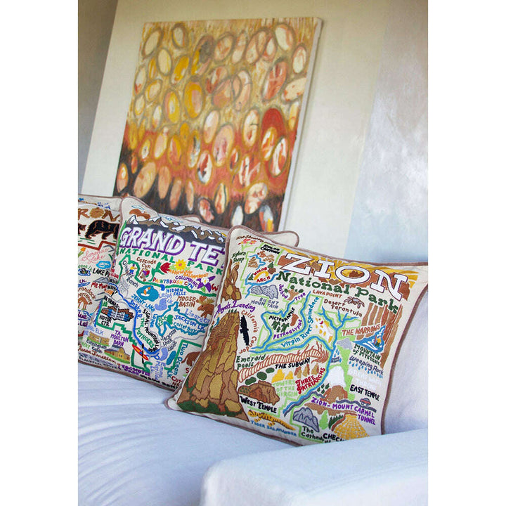 Zion Hand-Embroidered Pillow