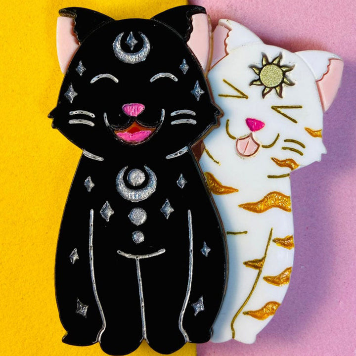 Zodiac Cats Collection - Aries - Taurus - Gemini - Cancer Acrylic Brooch by Makokot Design