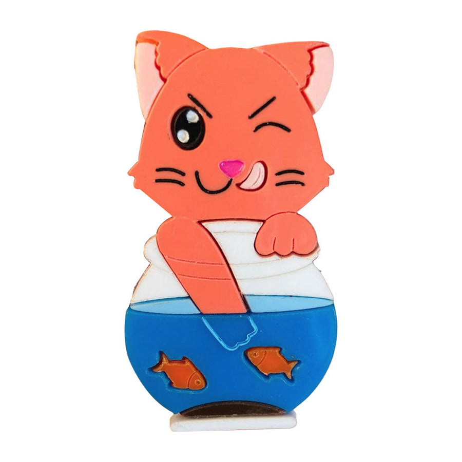 Zodiac Cats Collection - Sagittarius - Capricornus - Aquarius - Pisces Acrylic Brooch by Makokot Design